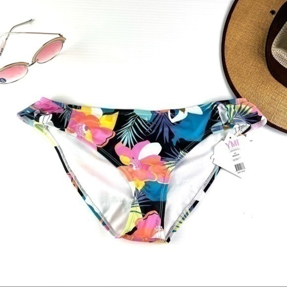 YMI womens medium tropical pattern bikini bottom size medium - Picture 1 of 5